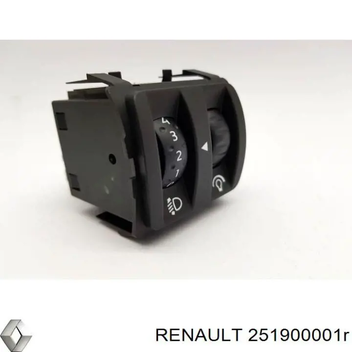 Кнопка (регулятор) корректора фар Renault (RVI) 251900001R