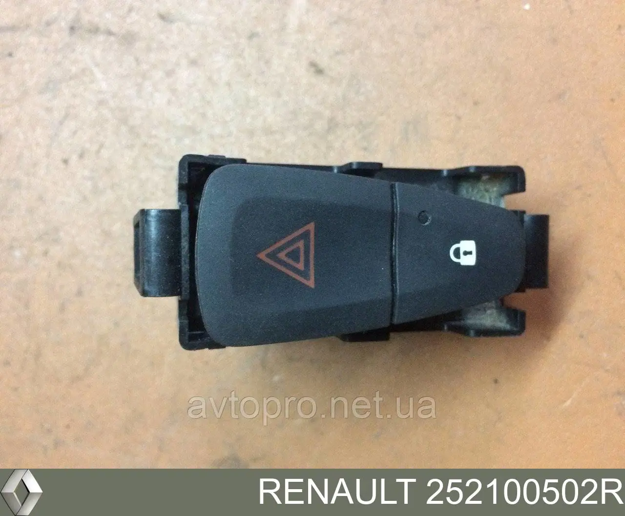 252100502R Renault (RVI) botão de ativação do sinal de emergência