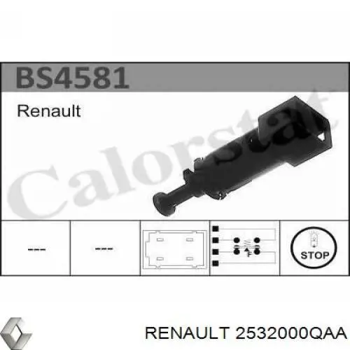 Лягушка Renault (RVI) 2532000QAA цена, от 5.30 USD