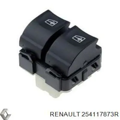 254117873R Renault (RVI) unidade de botões dianteira esquerda de controlo de elevador de vidro