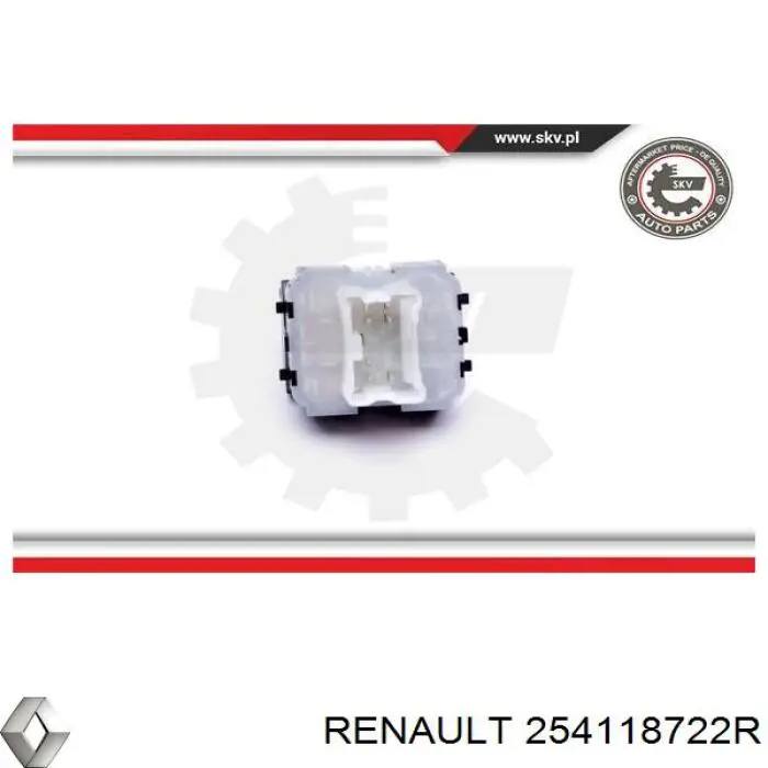 254118722R Renault (RVI) unidade de botões dianteira esquerda de controlo de elevador de vidro