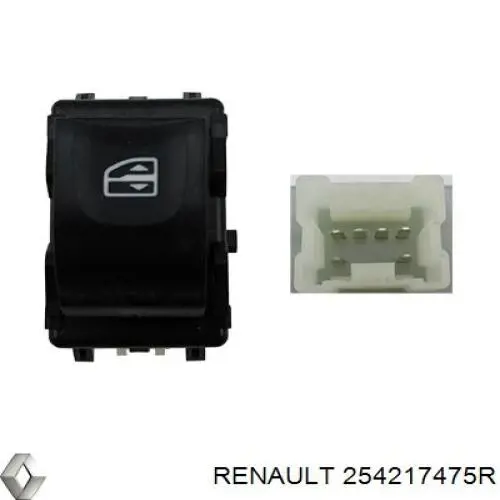 254217475R Renault (RVI) кнопка включения мотора стеклоподъемника передняя правая