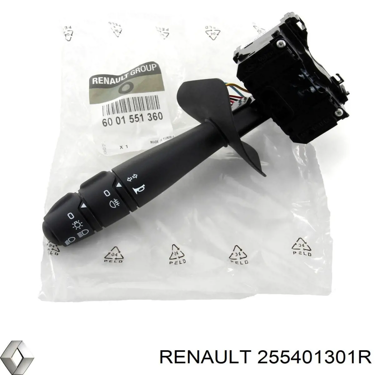 Левый подрулевой переключатель 255401301R Renault (RVI)