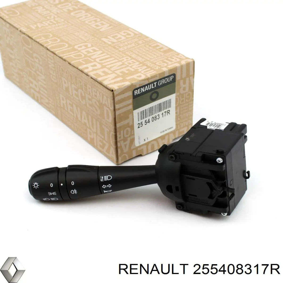 255408317R Renault (RVI) comutador esquerdo instalado na coluna da direção