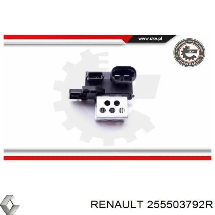 255503792R Renault (RVI) regulador de revoluções de ventilador de esfriamento (unidade de controlo)