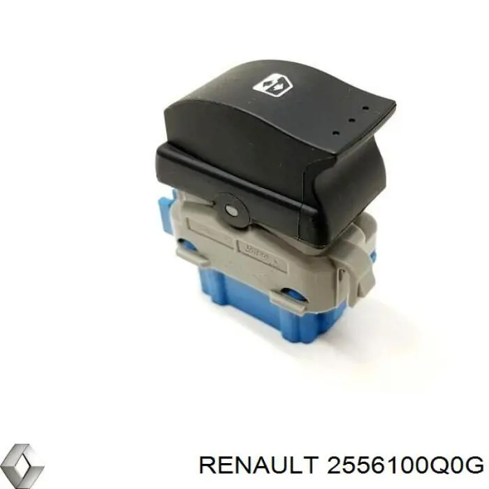 2556100Q0G Renault (RVI) botão dianteiro direito de ativação de motor de acionamento de vidro