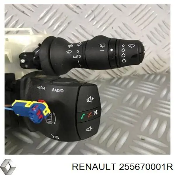 255670001R Renault (RVI) comutador instalado na coluna da direção, montado