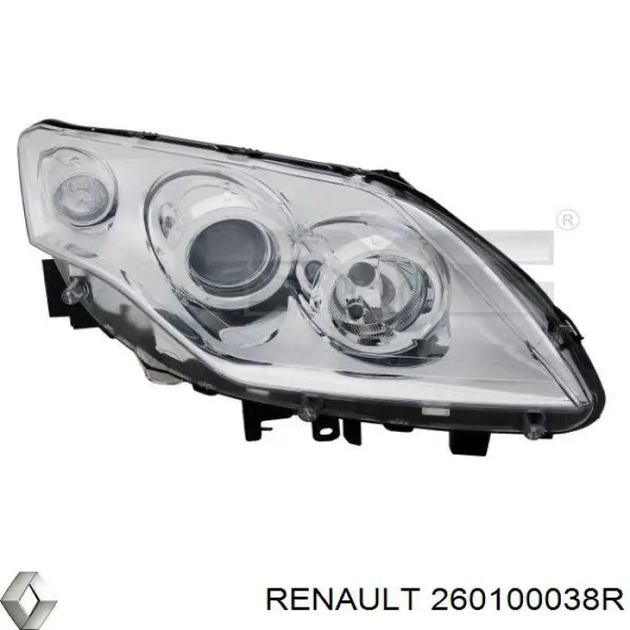Правая блок фара Renault (RVI) 260100038R цена, от 136.87 USD