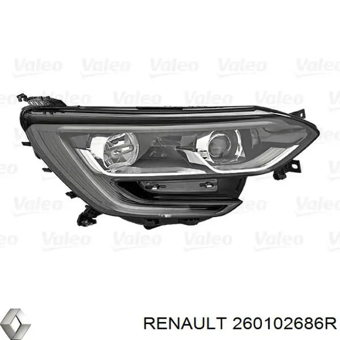 Фара правая 260102686R Renault (RVI)