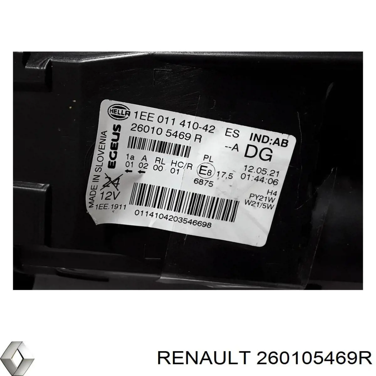 Фара правая Renault (RVI) 260105469R