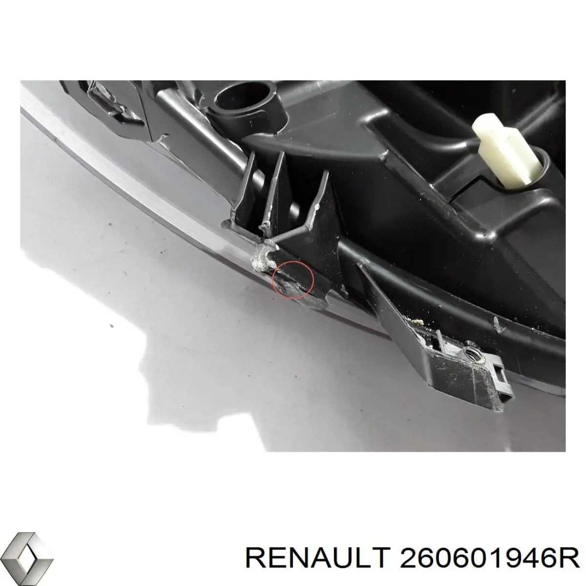 Левая фара 260608203R Renault (RVI)