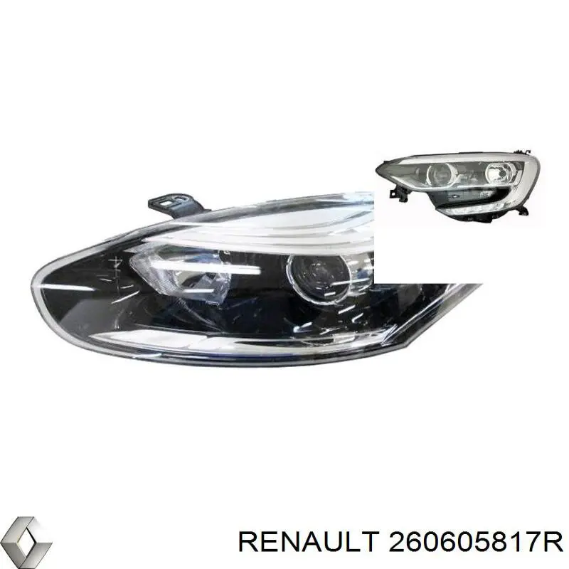 Фара левая Renault (RVI) 260605817R цена, от 191.31 USD