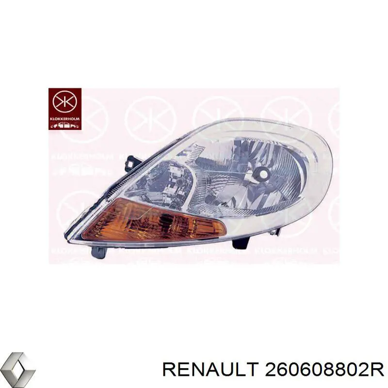 Левая фара 260608802R Renault (RVI)
