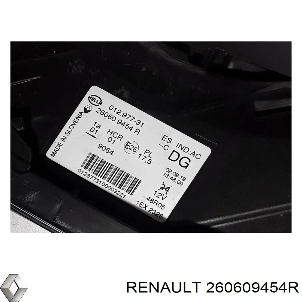 Фара левая Renault (RVI) 260609454R цена, от 463.52 USD