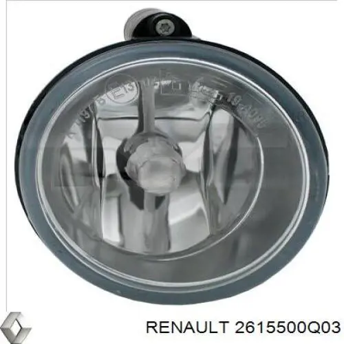 Фара противотуманная левая Renault (RVI) 2615500Q03