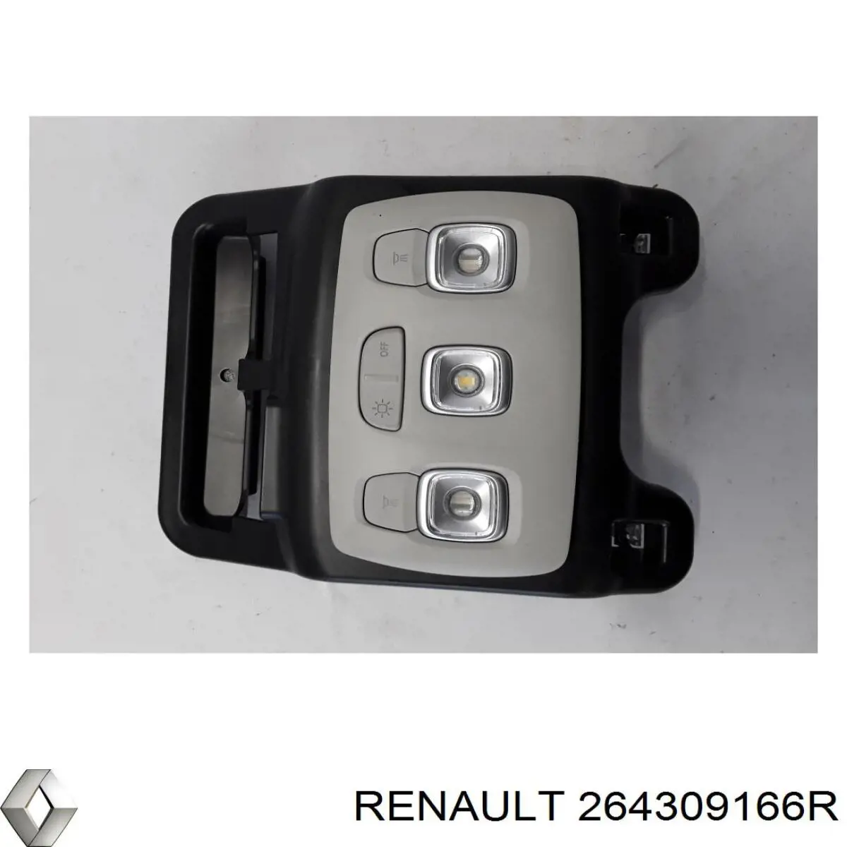 Плафон освещения салона (кабины) задний 264309166R Renault (RVI)