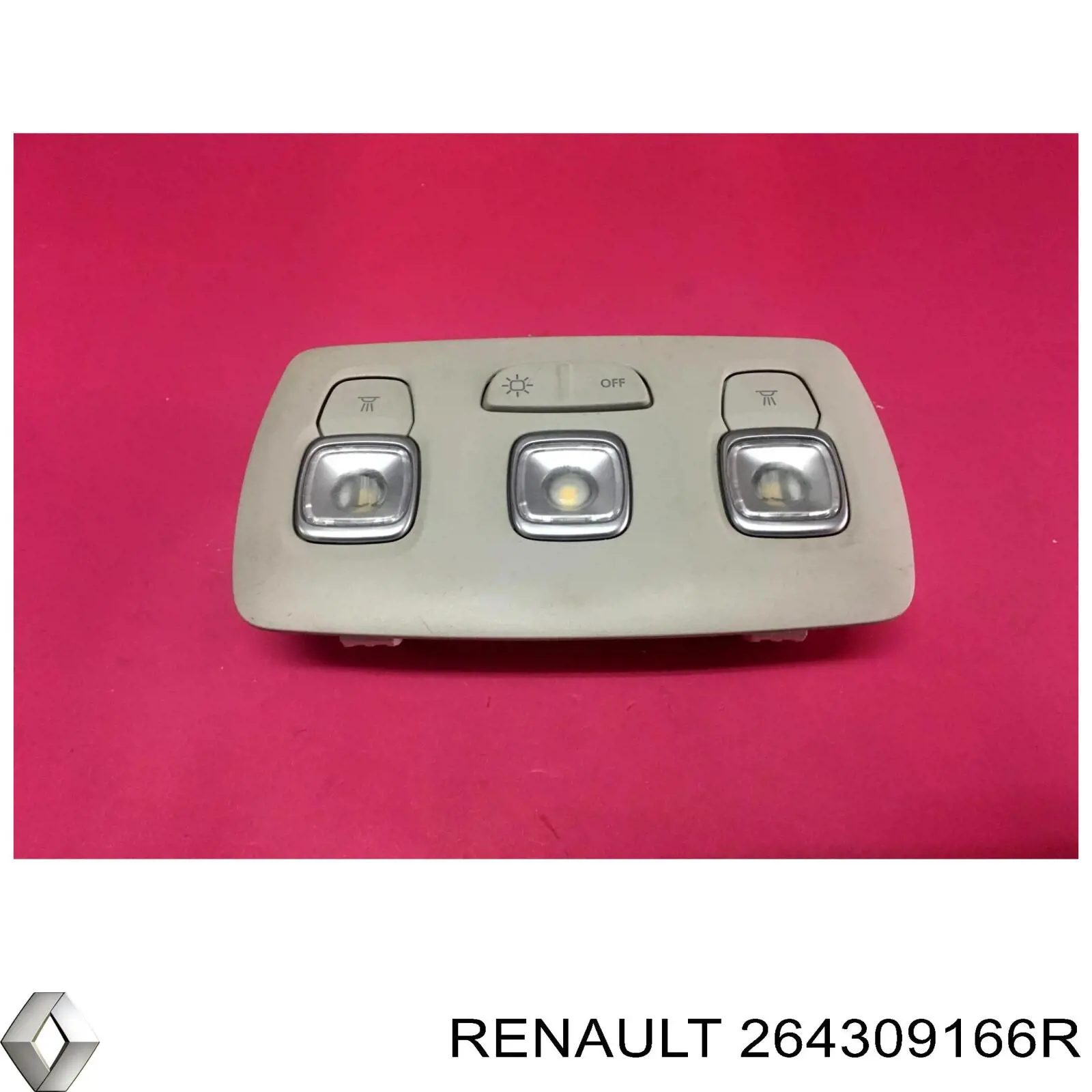 264309166R Renault (RVI) Плафон освещения салона (кабины) задний