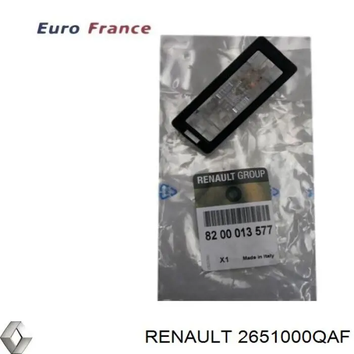 Фонарь подсветки заднего номера Renault (RVI) 2651000QAF цена, от 56.95 USD