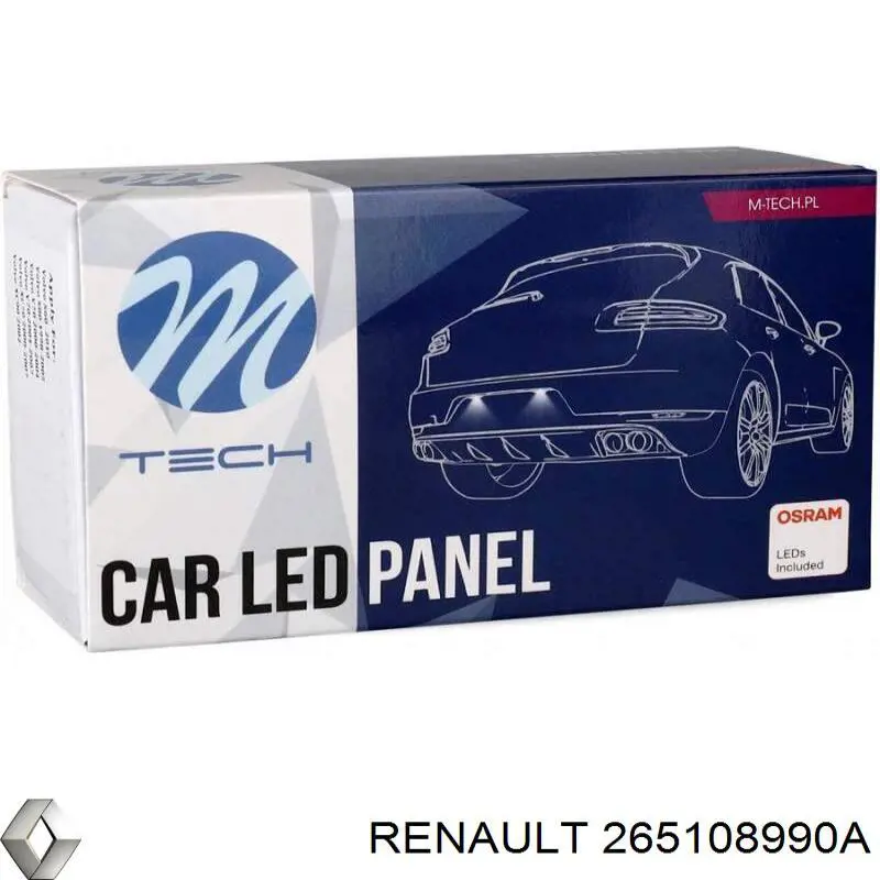 265108990A Renault (RVI) lanterna da luz de fundo de matrícula traseira