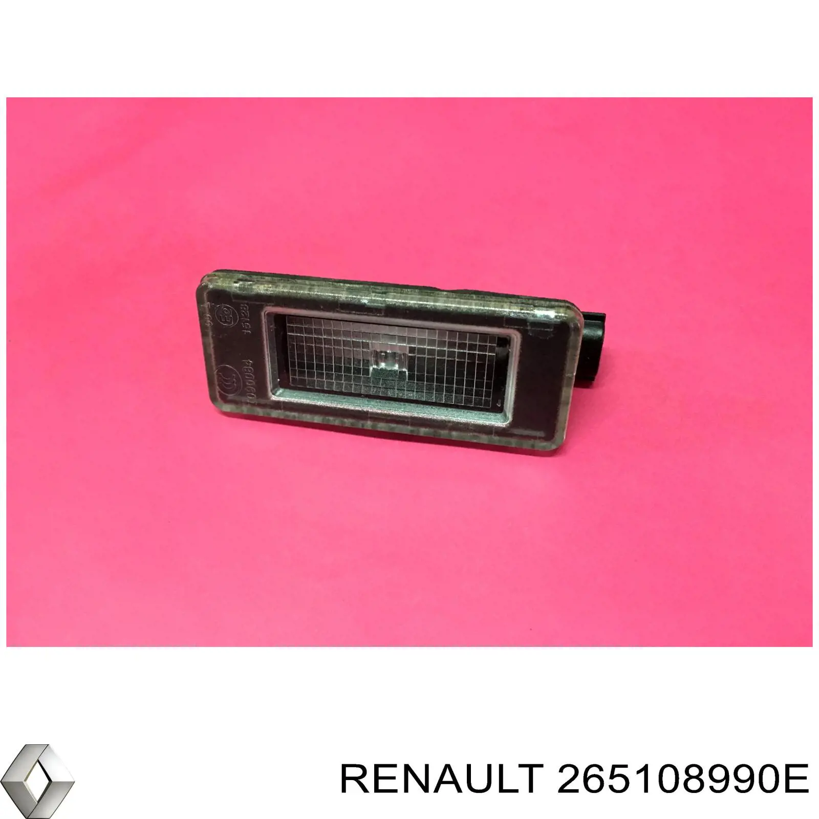 265108990E Renault (RVI) lanterna da luz de fundo de matrícula traseira