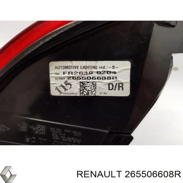 Фара задняя правая внешняя Renault (RVI) 265506608R цена, от 34.61 USD