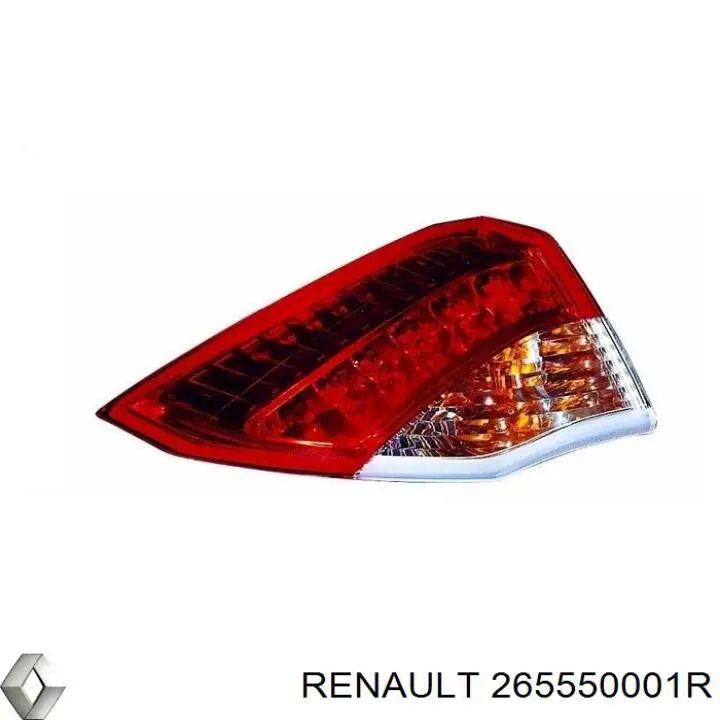 265550001R Renault (RVI) lanterna traseira esquerda externa