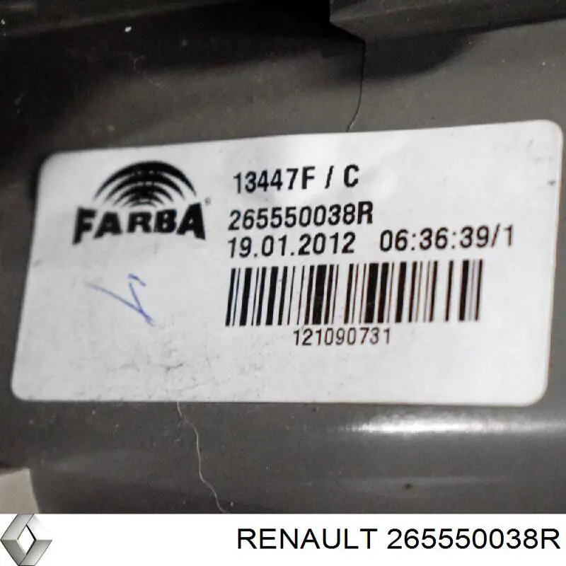 Lanterna traseira esquerda externa Renault (RVI) 265550038R