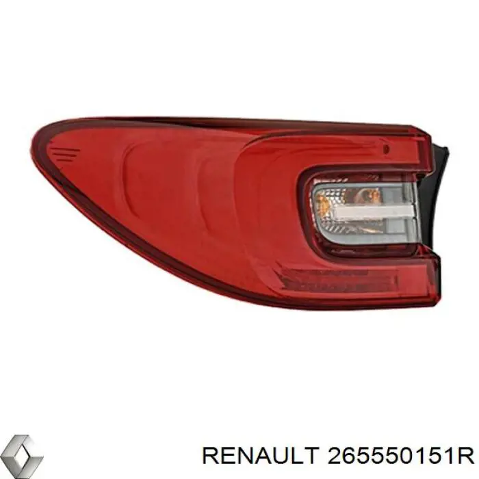 265550151R Renault (RVI) lanterna traseira esquerda interna