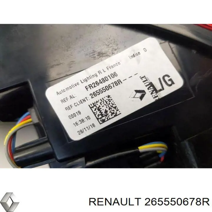 Фонарь задний левый внешний 265550678R Renault (RVI)