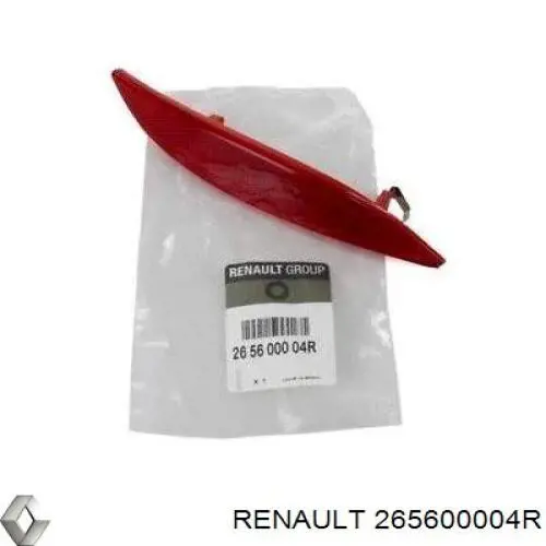 Катафот (відбивач) заднього бампера, правий 265600004R Renault (RVI)