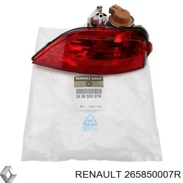 265850007R Renault (RVI) фонарь заднего бампера левый