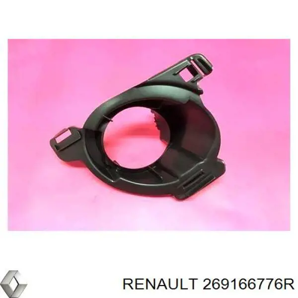 269166776R Renault (RVI) consola de fixação das luzes de nevoeiro esquerdas