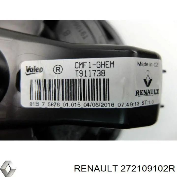 Купить 272109102R Renault (RVI) Электродвигатели (электродвигатель отопителя) или розетка прицепа штепсельная