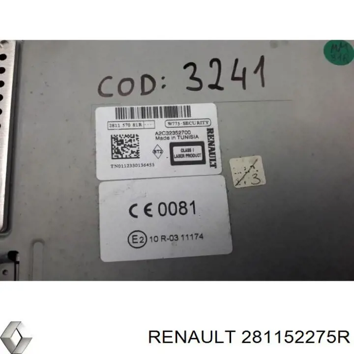 Купить 281152275R Renault (RVI) Заводская магнитола