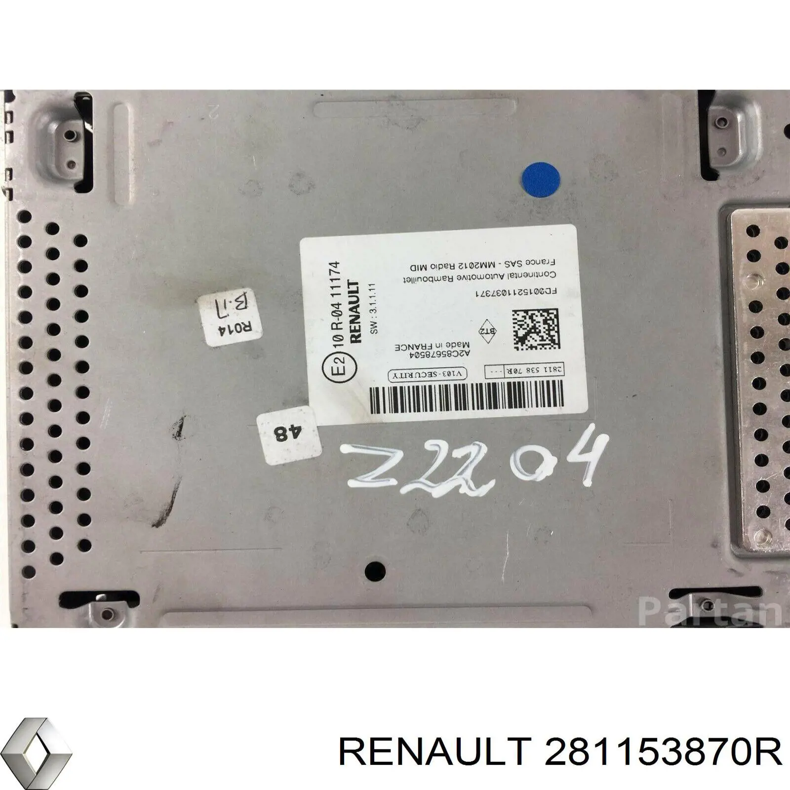 Купить 281153870R Renault (RVI) Заводская магнитола