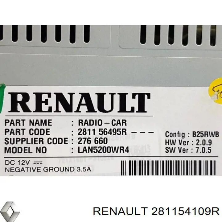 281156495R Renault (RVI) Радиоприемник