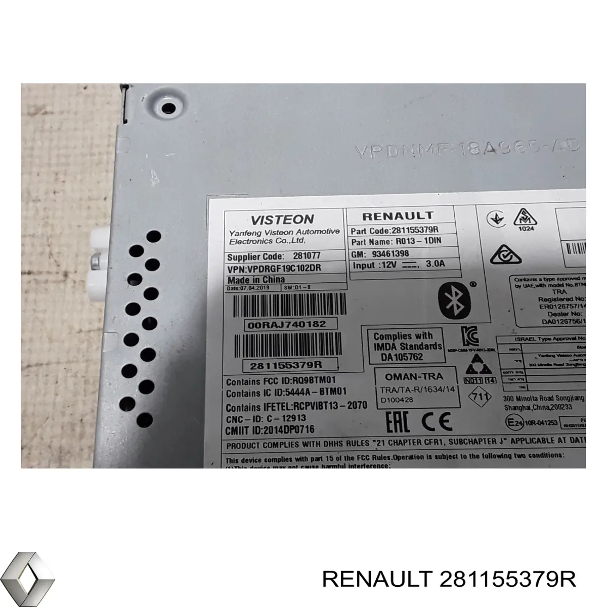 Магнитола (радио AM/FM) Renault (RVI) 281155379R цена, от 180.10 USD