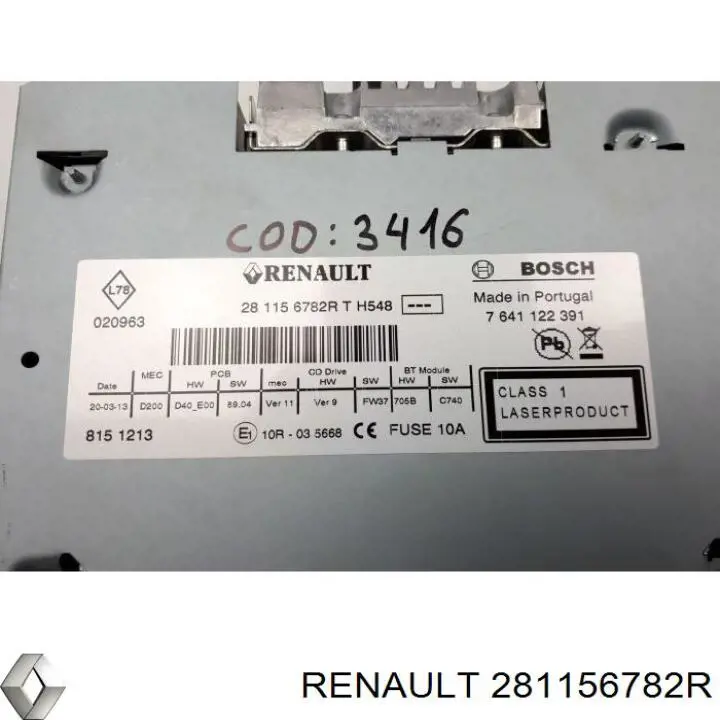 Купить 281156782R Renault (RVI) Заводская магнитола