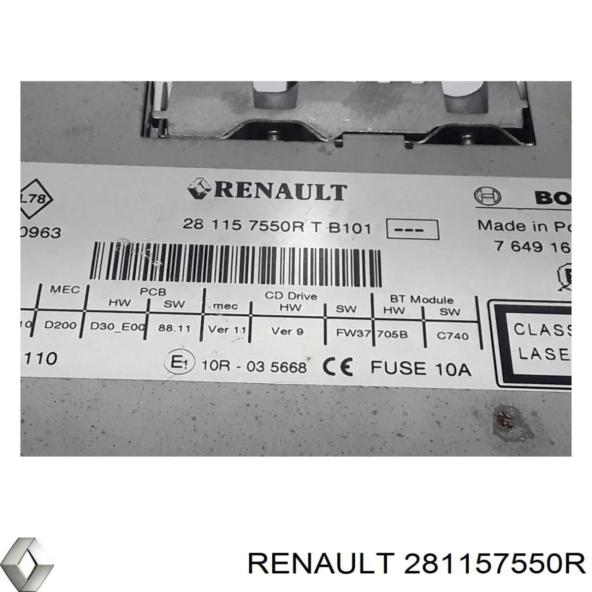 Магнитола (радио AM/FM) Renault (RVI) 281157550R цена, от 38.90 USD