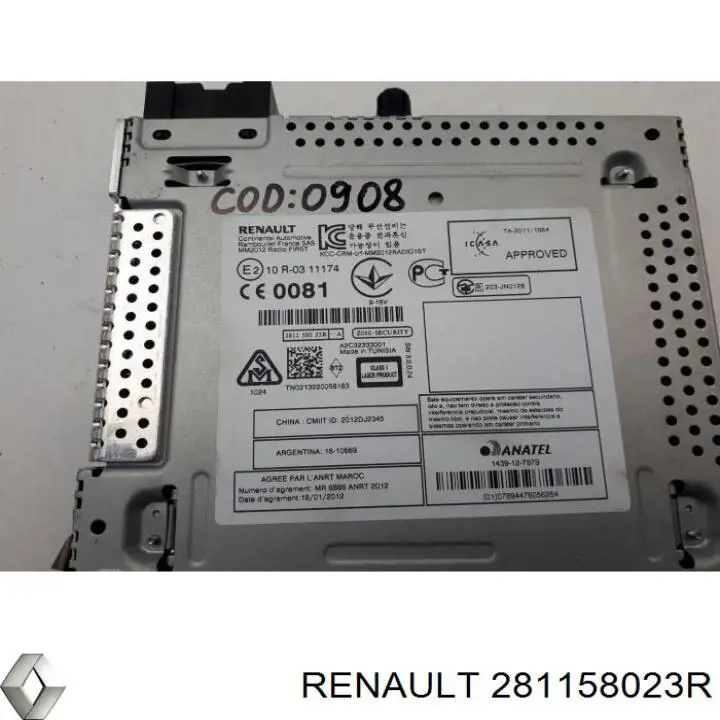 Магнитола (радио AM/FM) Renault (RVI) 281158023R цена, от 50.68 USD