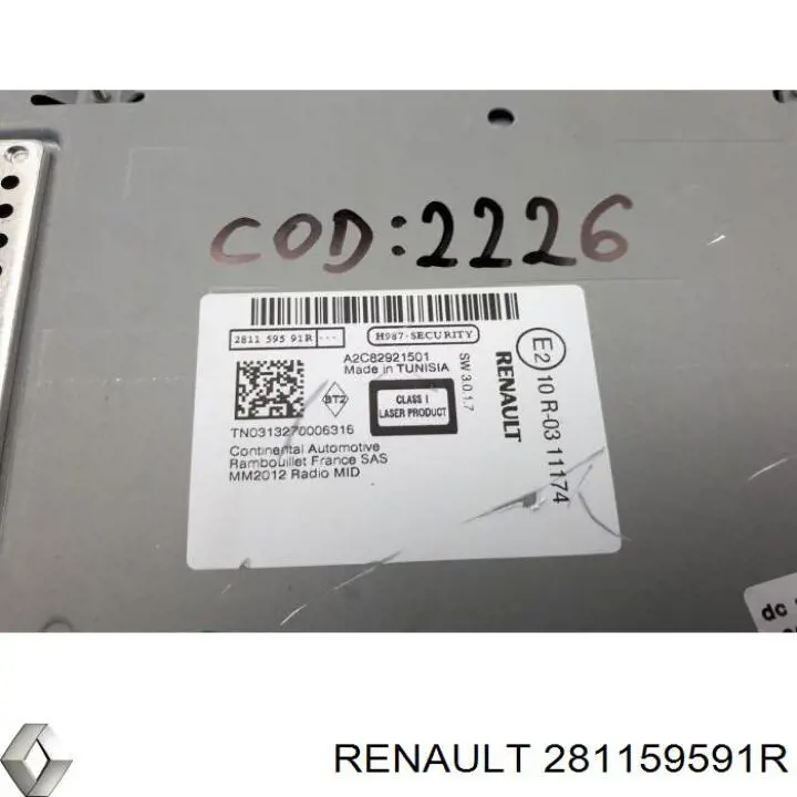 281159591R Renault (RVI) Радиоприемник