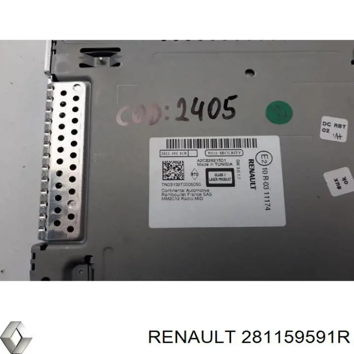 Купить 281159591R Renault (RVI) Заводская магнитола
