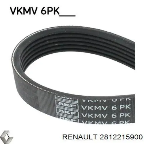 Клиновый ремень Renault (RVI) 2812215900 цена, от 13.12 USD
