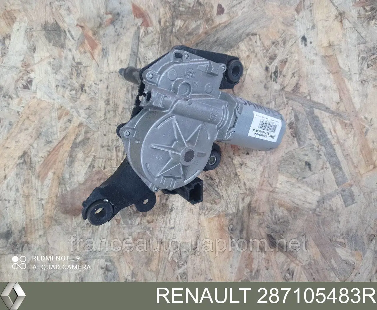 287105483R Renault (RVI) motor de limpador pára-brisas de vidro traseiro