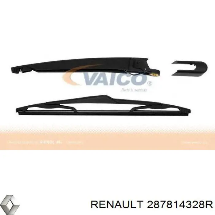 287814328R Renault (RVI) braço de limpa-pára-brisas de vidro traseiro
