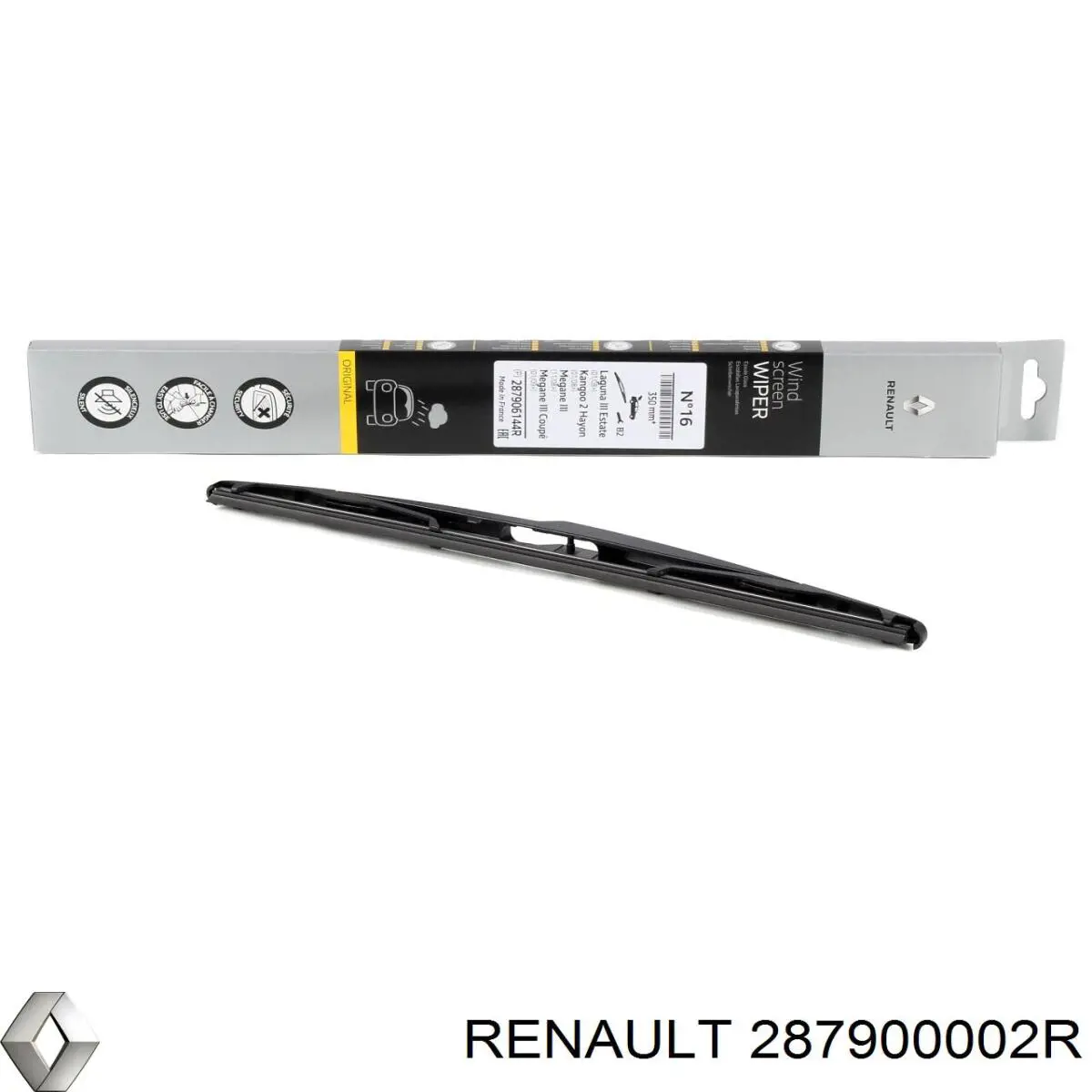 Limpiaparabrisas de luna trasera 287900002R Renault (RVI)