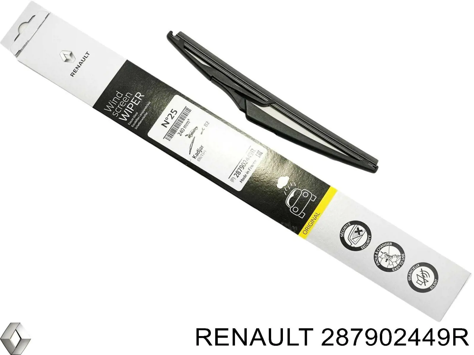 Limpiaparabrisas de luna trasera 287902449R Renault (RVI)