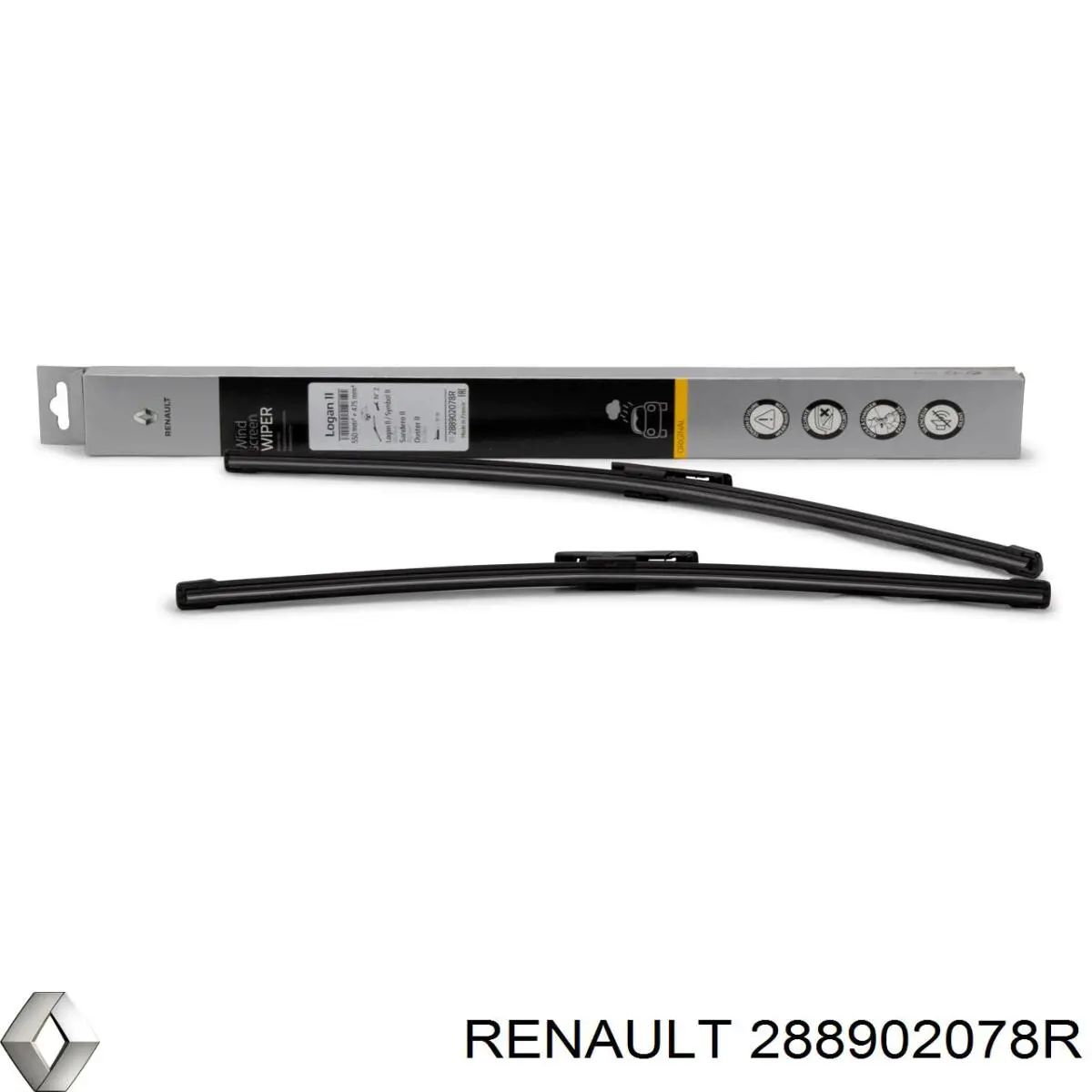 288902078R Renault (RVI) щетка-дворник лобового стекла, комплект из 2 шт.