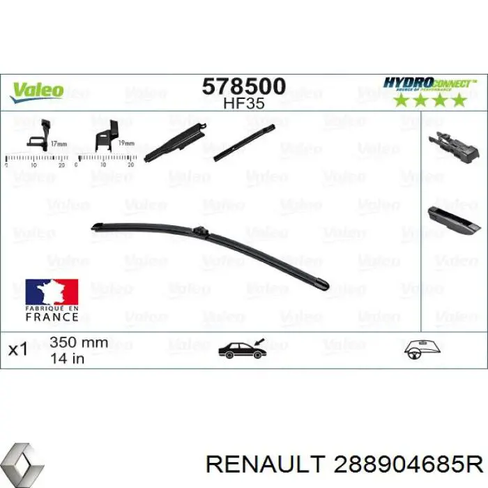 288904685R Renault (RVI) Щетки лобового стекла