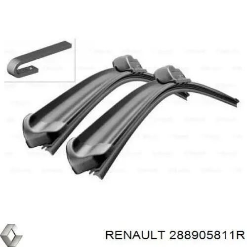 Щітка-двірник лобового скла, пасажирська 288905811R Renault (RVI)